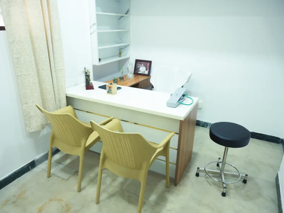 Doctor consultation room at Sitaram Ayurveda in Coimbatore
