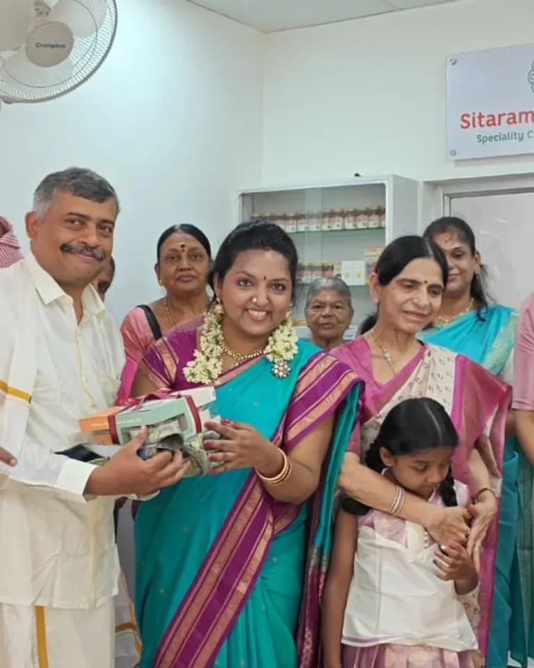 Guests gathered together inside Sitaram Ayurveda during the inauguration