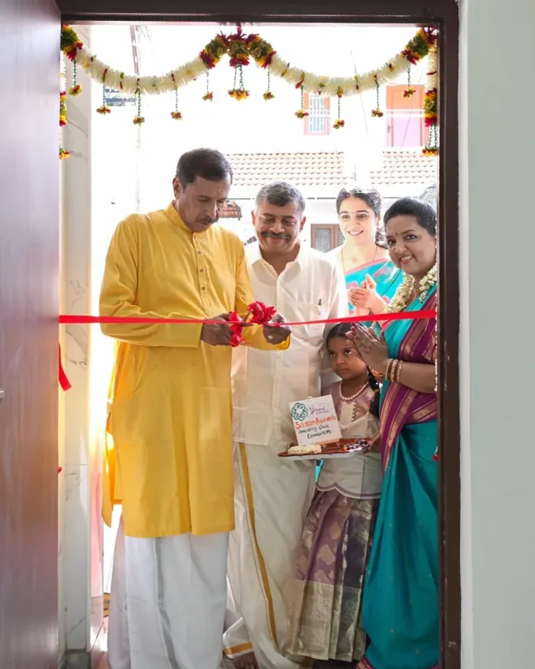 Ribbon-cutting moment at the Sitaram Ayurveda Coimbatore opening
